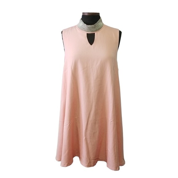 Nassau Girl Orange Dress with Jewelled Neck size  Small - Picture 1 of 9